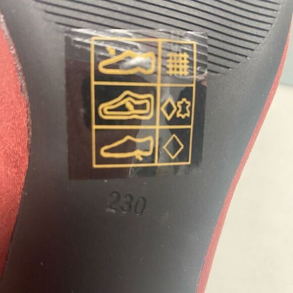 C.PARAVANO Alessia Women’s Red Suede Leather Pumps Size EU 36 US 5.5 Block Heels - Picture 4 of 7